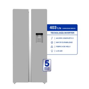 Heladera Side by Side  - Inverter - 403L - Gris
