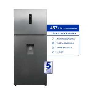 Heladera Inverter - Freezer Arriba - 457L - Inoxidable